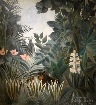 アンリ・ルソー Painting - 赤道のジャングル アンリ・ルソー ポスト印象派 素朴な原始主義